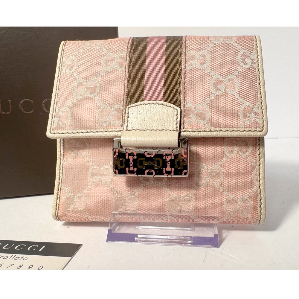 Gucci GG monogram Continental bifold wallet vintage EUC with Box - Picture 2 of 12